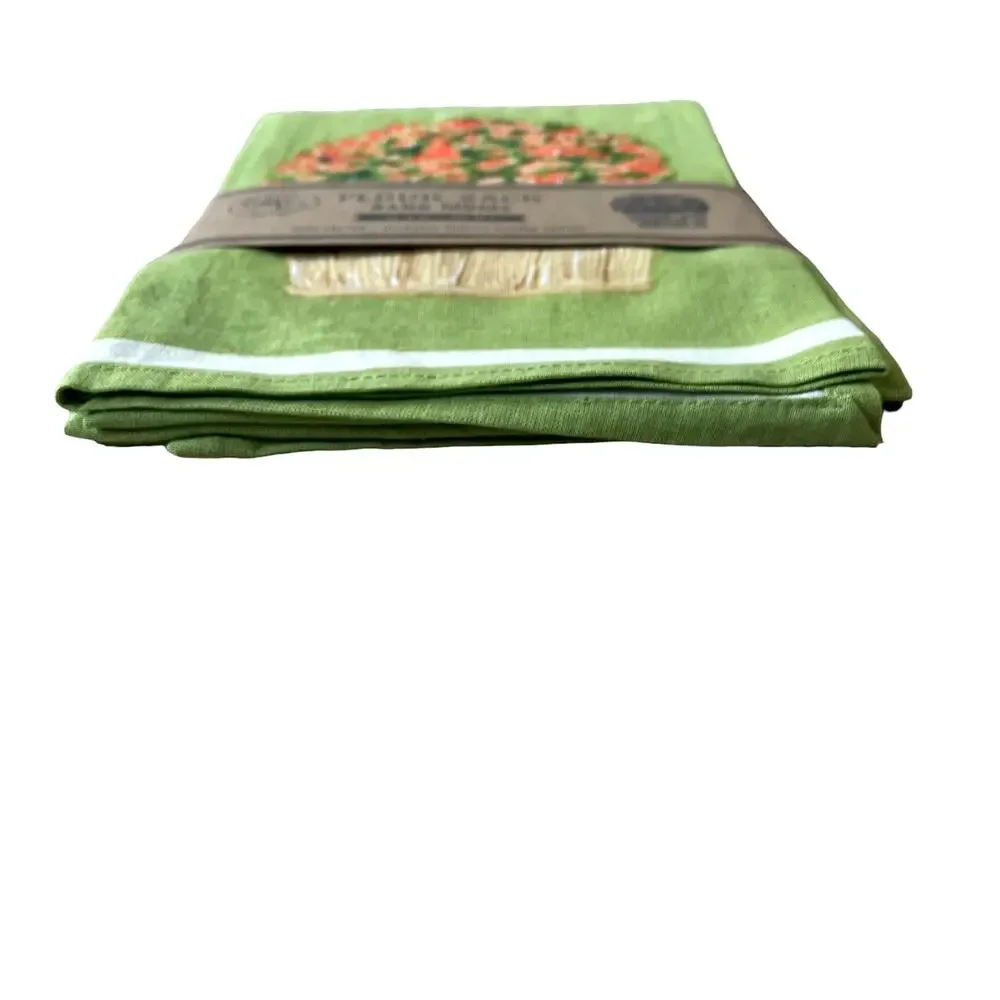 Mahogany Fall Mum Flour Sack Kitchen Towel Set of 2 Cotton 20x30 New